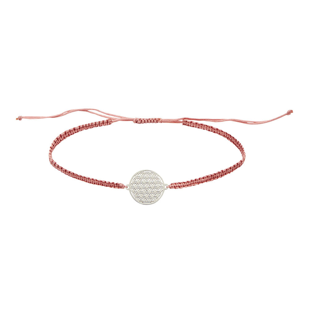Armband Enjoy your life rosa Blume des Lebens - Dianas Klosterlädchen