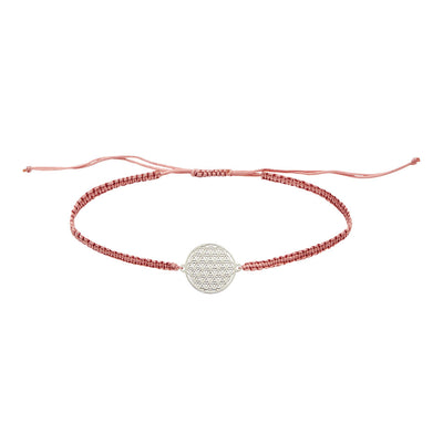 Armband Enjoy your life rosa Blume des Lebens - Dianas Klosterlädchen