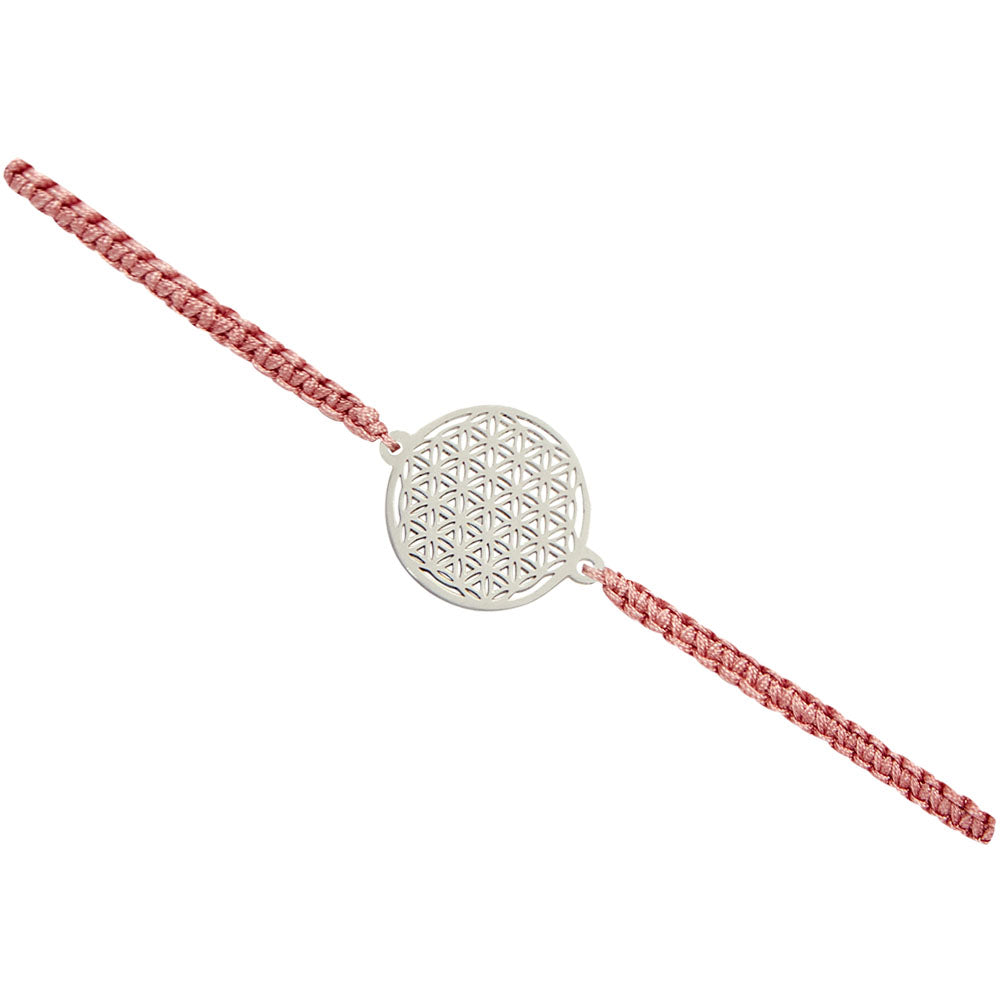 Armband Enjoy your life rosa Blume des Lebens - Dianas Klosterlädchen
