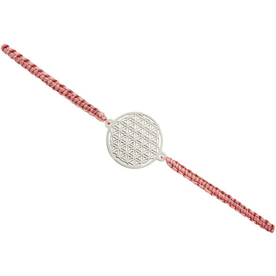 Armband Enjoy your life rosa Blume des Lebens - Dianas Klosterlädchen