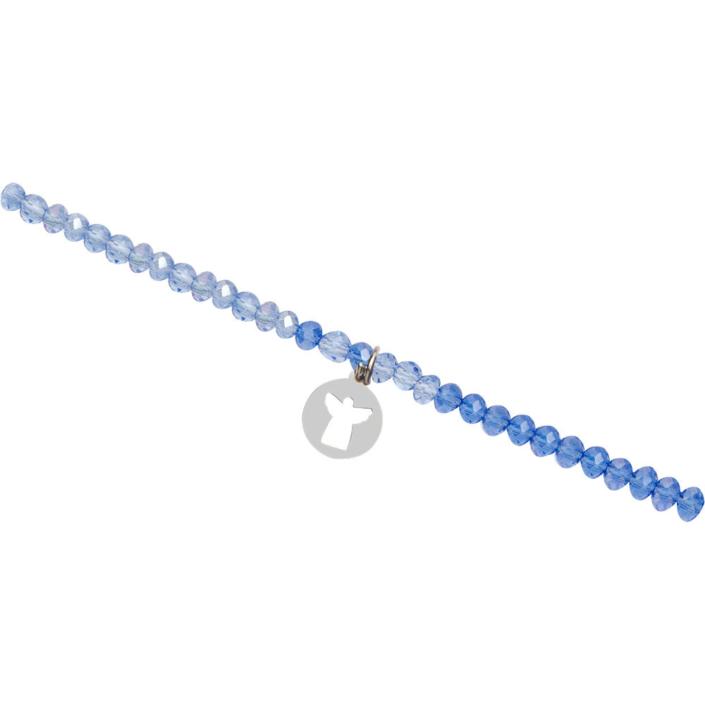 Armbänder Set Engel blau Glassteine Glitzerarmband - Dianas Klosterlädchen