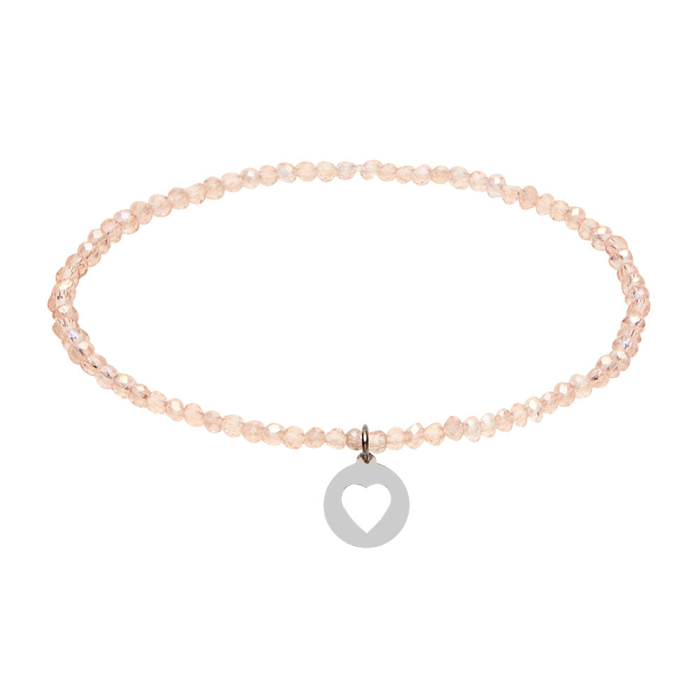 Armbänder Set Herz Glassteine Glitzerarmband - Dianas Klosterlädchen