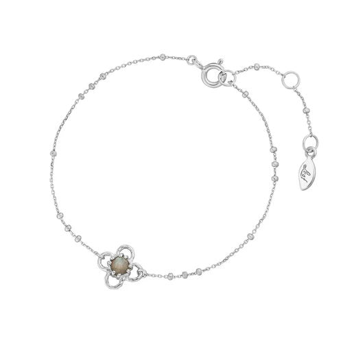 Armkette Clover Gem, Labradorit, 925 Sterlingsilber | LEAF - Dianas Klosterlädchen