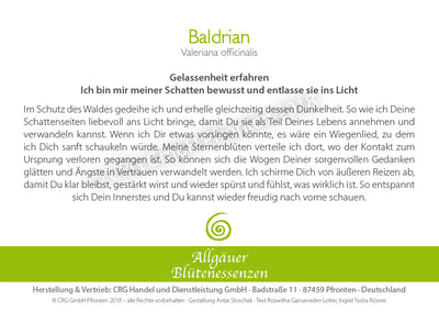 Baldrian 50ml | Allgäuer Blütenessenz @klosterlaedchen