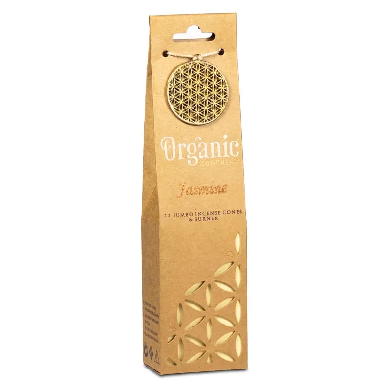 Bio Organic Goodness Jasmin Weihrauchkegel + Halter - Dianas Klosterlädchen