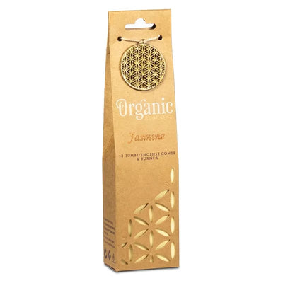 Bio Organic Goodness Jasmin Weihrauchkegel + Halter - Dianas Klosterlädchen