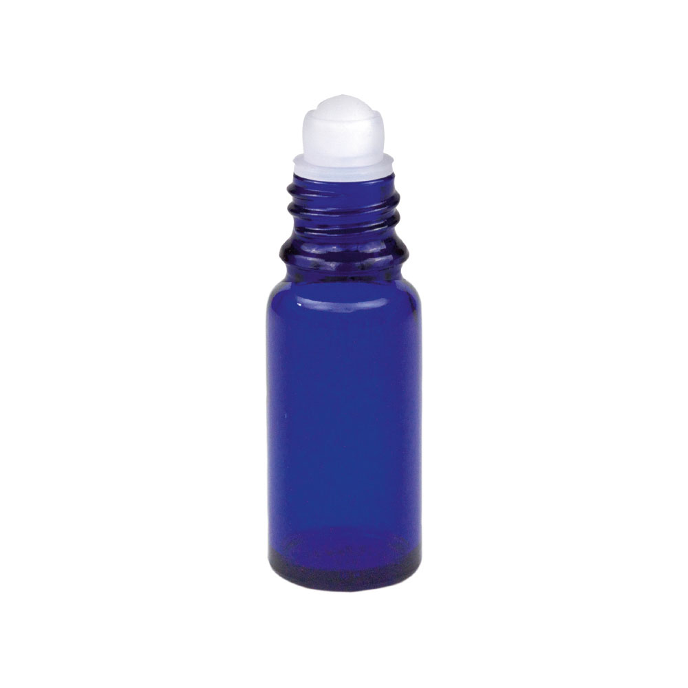 Blauglasflasche für 10ml mit RollOn-Verschluss, 1St. - Dianas Klosterlädchen