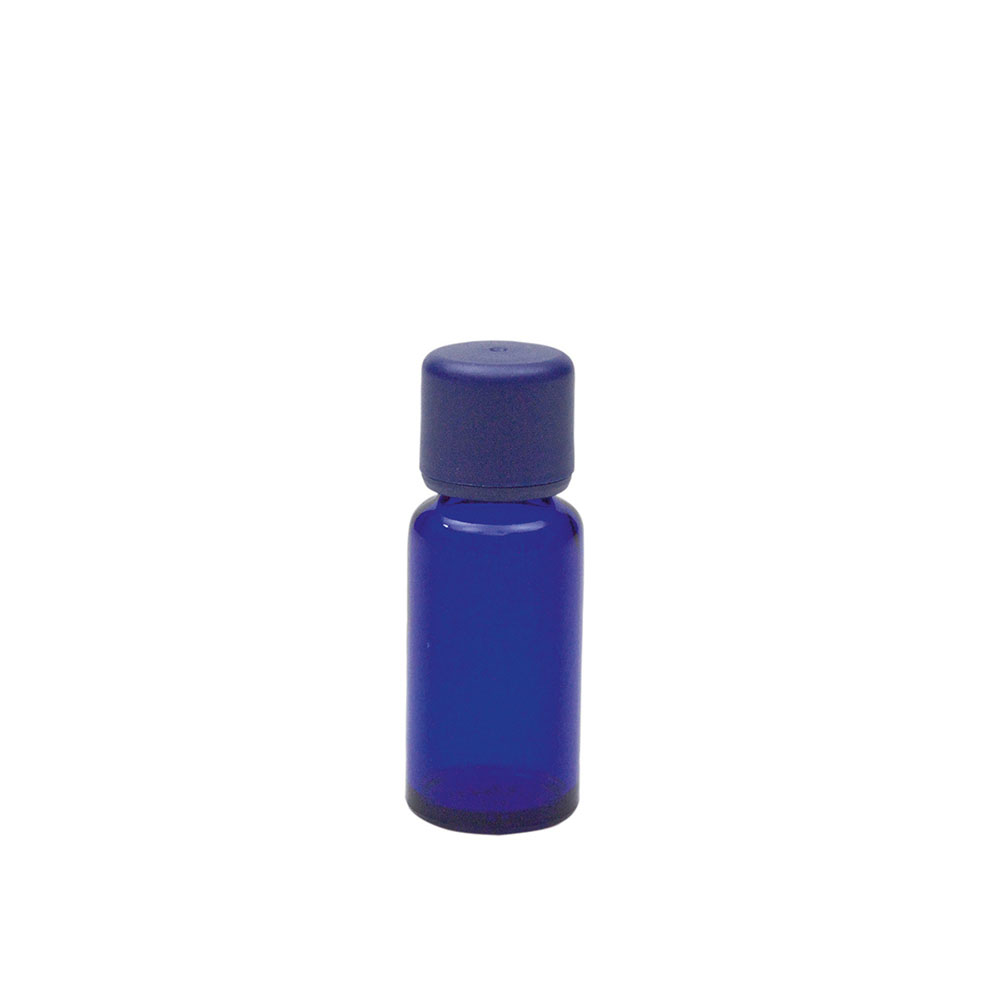 Blauglasflasche für 20ml mit Körperöl-Verschluss - Dianas Klosterlädchen