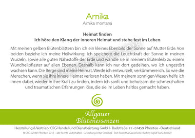 Blütenessenz Arnika - Heimat finden - Dianas Klosterlädchen