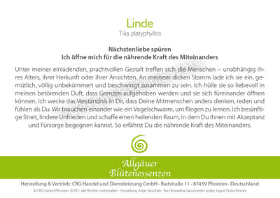 Blütenessenz Linde - Nächstenliebe spüren - Dianas Klosterlädchen
