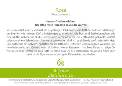 Blütenessenz Rose - Herzensfrieden erfahren - Dianas Klosterlädchen