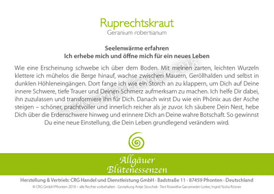 Blütenessenz Ruprechtskraut - Seelenwärme erfahren - Dianas Klosterlädchen