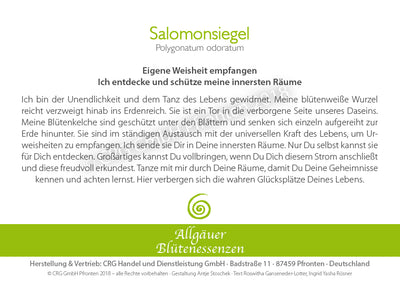 Blütenessenz Salomonsiegel - Eigene Weisheit empfangen - Dianas Klosterlädchen