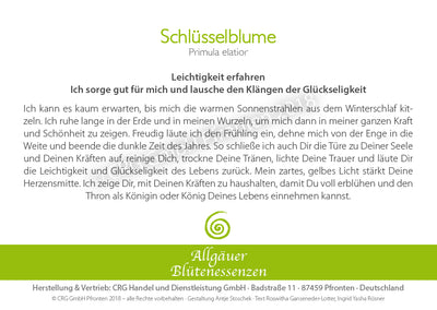 Blütenessenz Schlüsselblume - Leichtigkeit erfahren - Dianas Klosterlädchen
