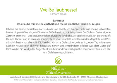 Blütenessenz Weiße Taubnessel - Sanftmut zulassen - Dianas Klosterlädchen