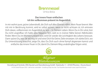Brennnessel Blütenessenz Brennnessel - Das innere Feuer entfachen - Dianas Klosterlädchen
