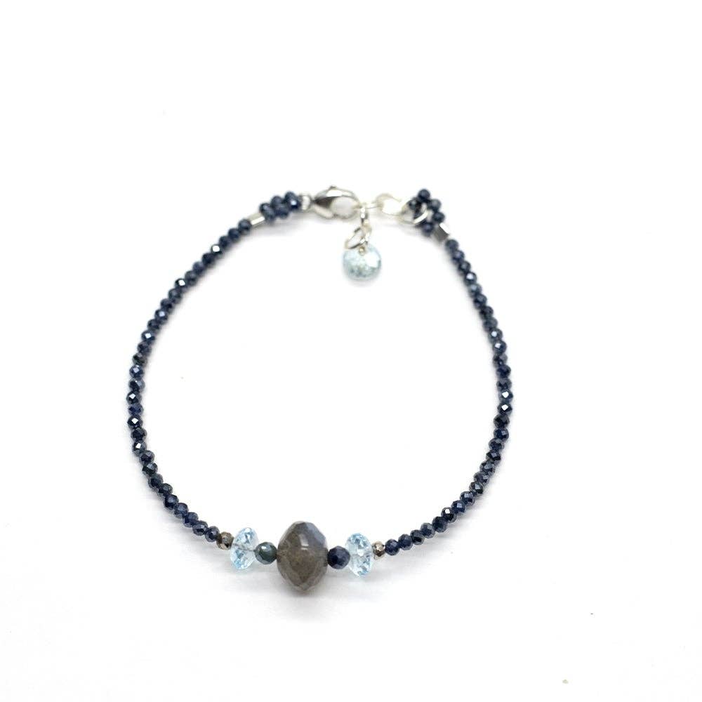 Labradorit & Topas Luna Armband