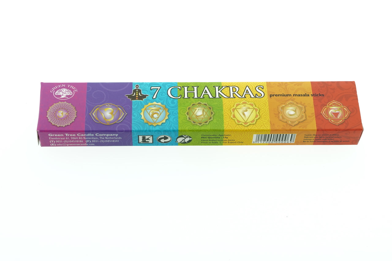 Chakra Räucherstäbchen Green Tree - 7 Chakras - Dianas Klosterlädchen