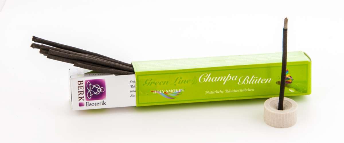 Champa Blüten Räucherstäbchen Green Line 10 g - Dianas Klosterlädchen