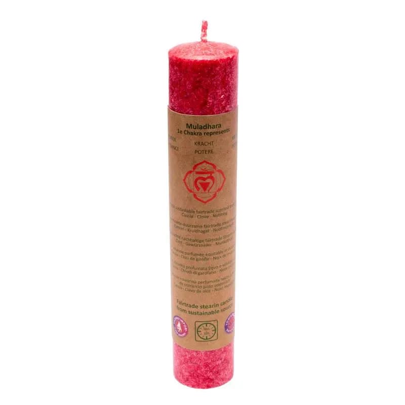 Duftkerze 1. Chakra 20cm | Tafelkerze - Dianas Klosterlädchen