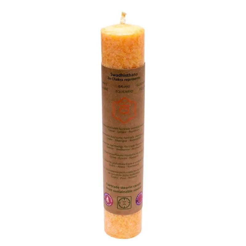 Duftkerze 2. Chakra 20cm | Tafelkerze - Dianas Klosterlädchen