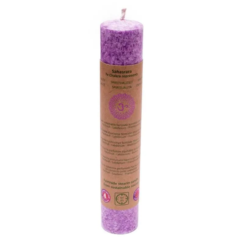 Duftkerze 7. Chakra 20 cm | Tafelkerze - Dianas Klosterlädchen