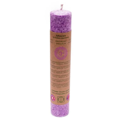 Duftkerze 7. Chakra 20 cm | Tafelkerze - Dianas Klosterlädchen