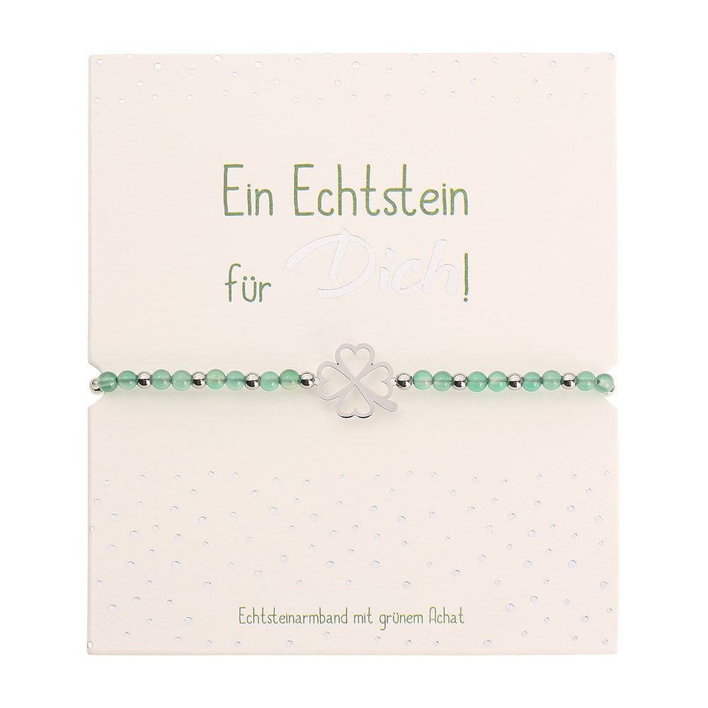 Echtsteinarmband Kleeblatt - Dianas Klosterlädchen