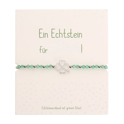 Echtsteinarmband Kleeblatt - Dianas Klosterlädchen