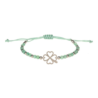 Echtsteinarmband Kleeblatt - Dianas Klosterlädchen