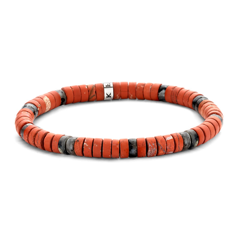Frank 1967 Armband | Achat rot | 6mm breit | Edelstahl - Dianas Klosterlädchen