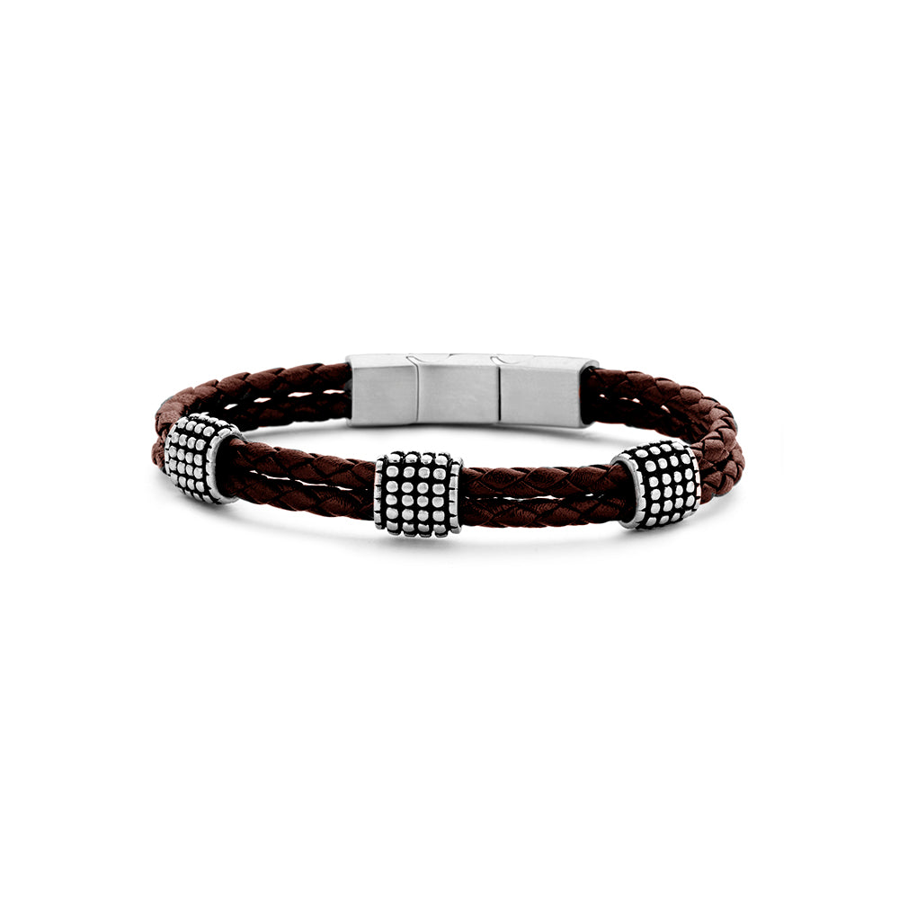 Frank 1967 Armband | Echt Leder | braun | Edelstahl - Dianas Klosterlädchen