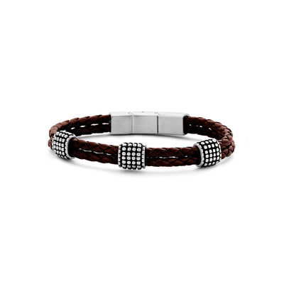 Frank 1967 Armband | Echt Leder | braun | Edelstahl - Dianas Klosterlädchen
