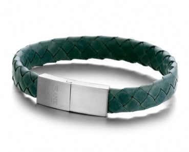 Frank 1967 Armband | Echt Leder | grün und Edelstahl - Dianas Klosterlädchen