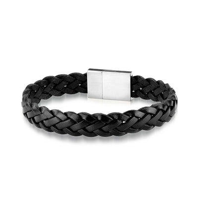 Frank 1967 Armband | Echt Leder | schwarz Edelstahl - Dianas Klosterlädchen