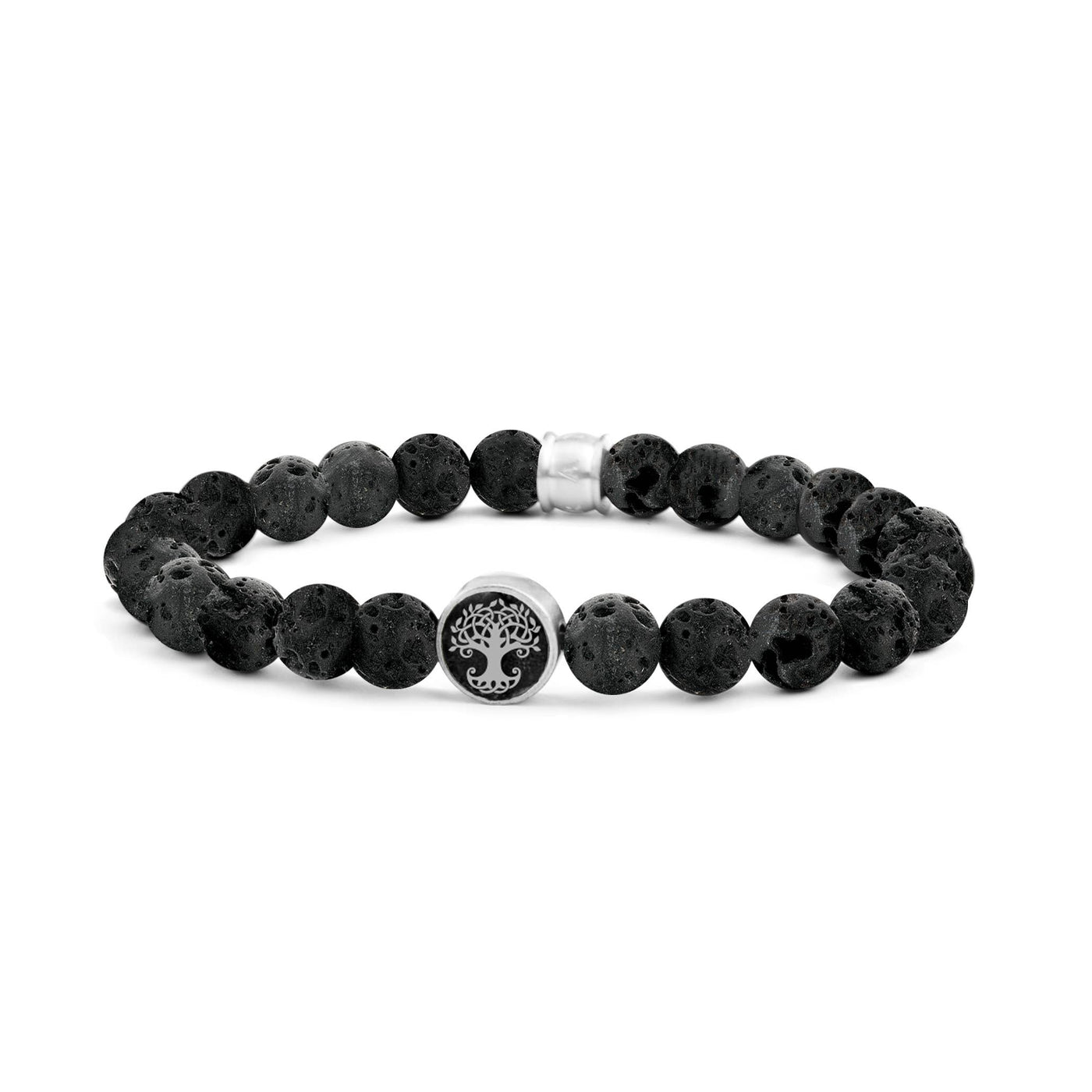 Frank 1967 - Frank 1967 Perlenarmband schwarze Lavaperlen Augen 8 mm - Dianas Klosterlädchen