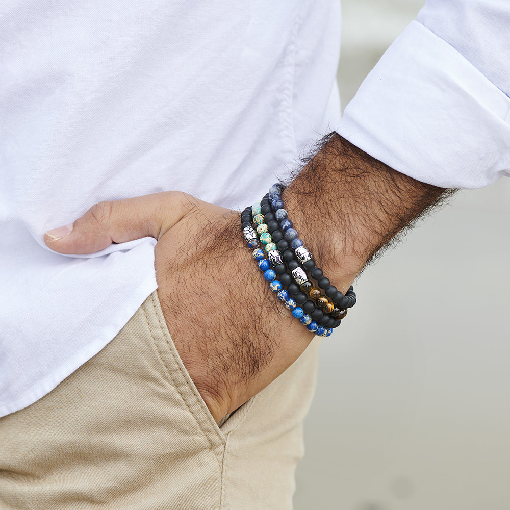 Frank 1967 Armband Achat | türkis Sediment Jaspis | 6mm breit - Dianas Klosterlädchen