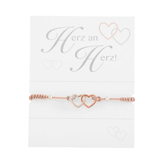 Geknüpftes Armband "Herzen" - Dianas Klosterlädchen