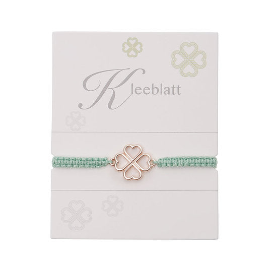 Geknüpftes Armband "Kleeblatt" - Dianas Klosterlädchen