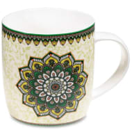 Geschenk-Set Teetasse mit Sieb Mandala grün - Dianas Klosterlädchen