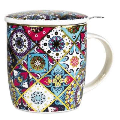 Geschenk-Set Teetasse  mit Sieb Oriental - Dianas Klosterlädchen