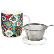 Geschenk-Set Teetasse  mit Sieb Oriental - Dianas Klosterlädchen