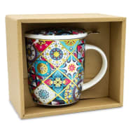 Geschenk-Set Teetasse  mit Sieb Oriental - Dianas Klosterlädchen