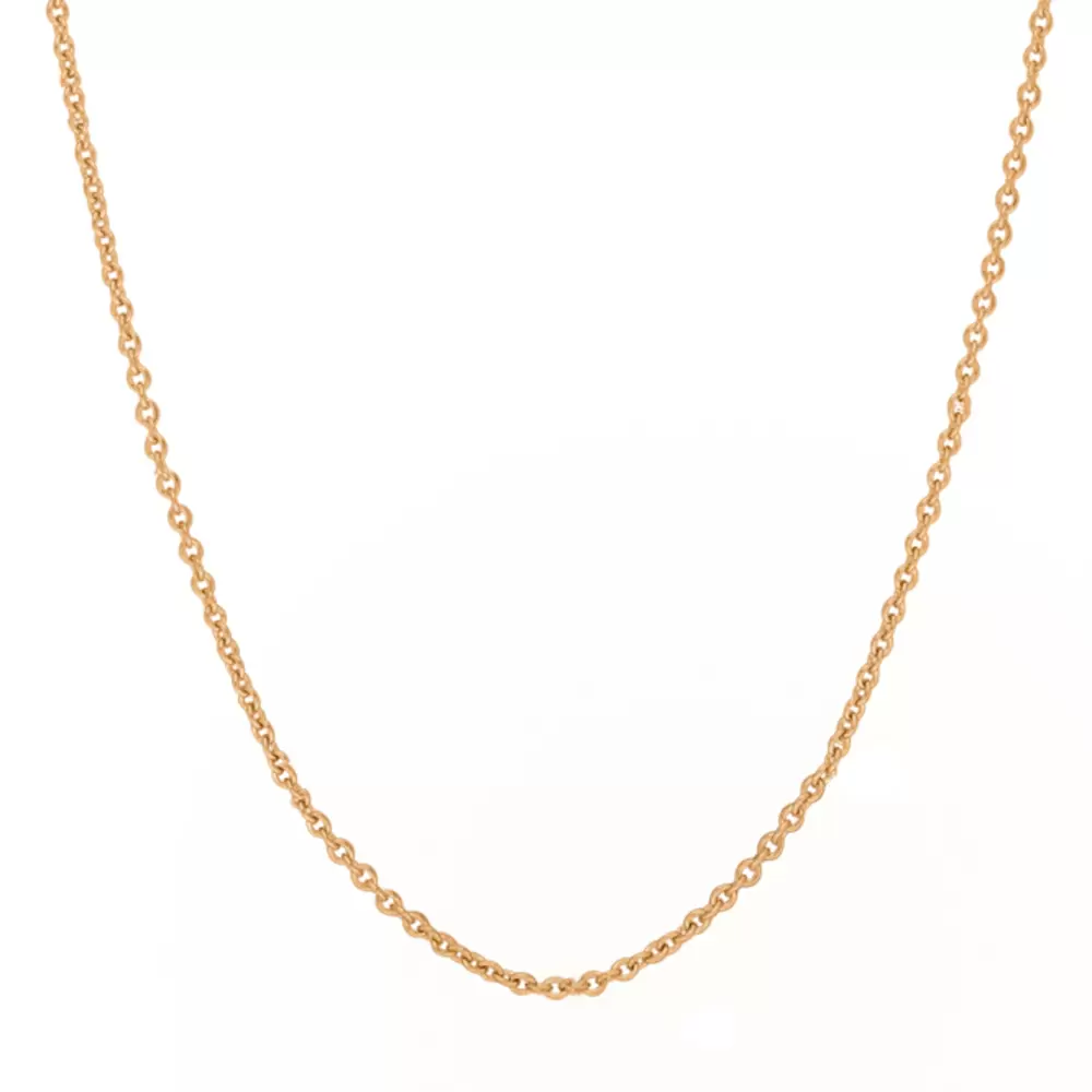 Gliederhalskette rosé 80 cm | 18 K Roségold vergoldet LEAF - Dianas Klosterlädchen
