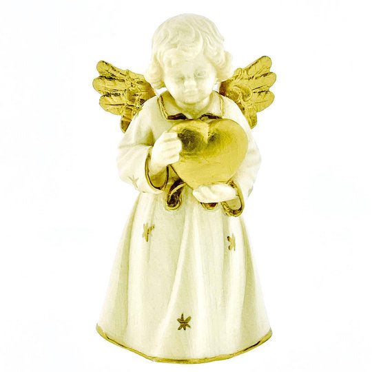 Glockenengel stehend Herz 7cm Goldstrich - Dianas Klosterlädchen