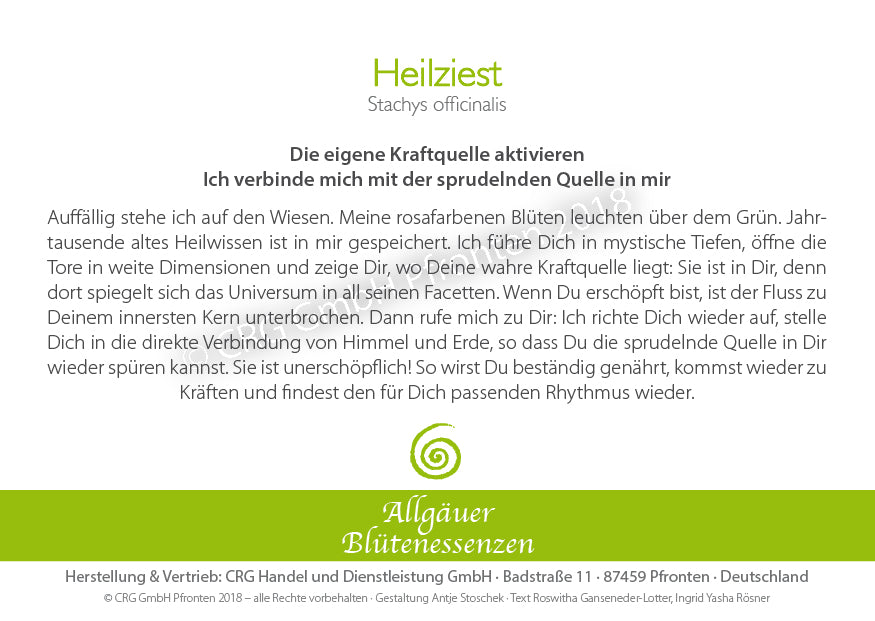 Heilziest 50ml | Allgäuer Blütenessenz.  @klosterlaedchen.com