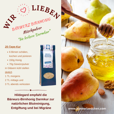 Hildegard von Bingen Bärwurz-Birnhonig Mischpulver 70g - Dianas Klosterlädchen