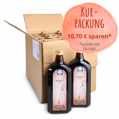 Wermut Trank 8 Flaschen Kurpackung 4000ml | Hildegard von Bingen - - Dianas Klosterlädchen
