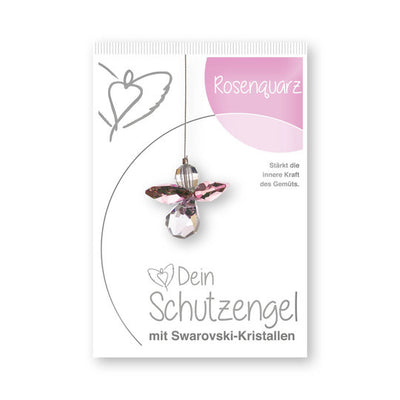 Schutzengel Rosenquarz im Blister - Dianas Klosterlädchen