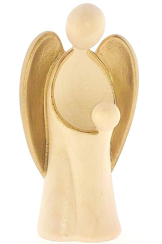 Schutzengel Amore mit Bub 7,5cm gold - Dianas Klosterlädchen